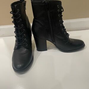 Black express boots. Women boots size 10 3” heel